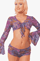 Stretch Lace Ruffle Top and Shorts