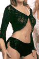 Racy Stretch Lace Top and Shorts