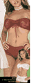 2pc Tie Front Lace Top and Shorts