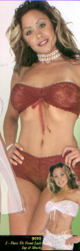 2pc Tie Front Lace Top and Shorts