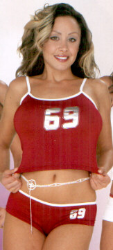 69 Print Lycra Top Shorts and Thong