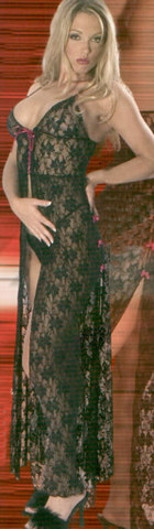 Stretch Lace Gown with Panty