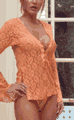 Stretch Lace Sleep Shirt with G-String
