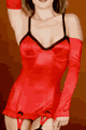 Bustier Dress with Gloves and Hose