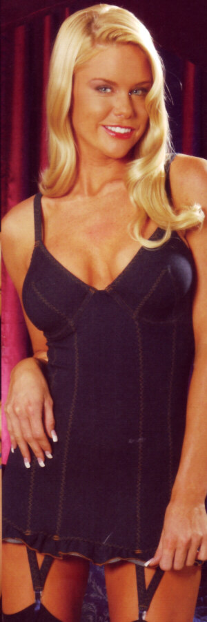 Stretch Denim Bustier Dress