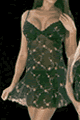 Flower Vine Underwire Chemise and Thong