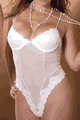 Paulette Scroll Lace Underwire Teddy