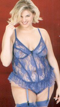 Rose Lace Bustier with Panty and Hose