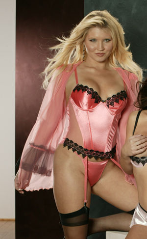 Stretch Satin Bustier Coat Set