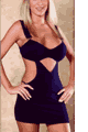 Stretch Denim Dress with Thong