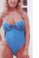 Ocean Blue Embroidered Thong Teddy
