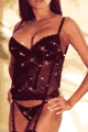Flower Vine Bustier and G-String with Hose