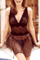 Paulette Scroll Lace Chemise with Full back Panty