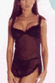 Rouge Mesh Baby Doll with Thong