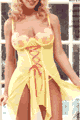 Ribbon Lace Up Chemise with Thong
