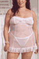 Mesh Double Lined Baby Doll with G-String