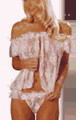 Rose Lace Ruffle Cami and Thong