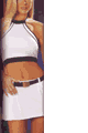 Stretch Slinky Micropoly Skirt Set