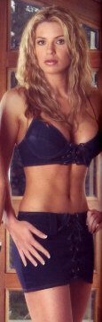 Stretch Denim Skirt and Thong