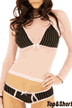 Pinstripe Bikini Top and Shorts