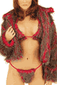 Blended Faux Fur Bikini Set