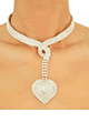 Elegant Austian Crystal Heart Choker