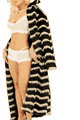Full Length 2-tone Faux Fur Coat