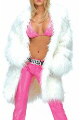 Faux Fur 3/4 Length Coat