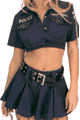 Police Girl Top and Skirt