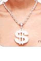 Money Sign Rhinestone Necklace