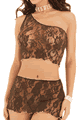 Lace Top  Skirt and Thong