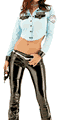 Police Top and Vinyl Pants