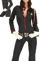 Sailor Uniform Long-Sleeve Zip-Up Catsuit