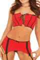 Tie-up Top with Garter and Thong