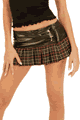 Vinyl and Plaid School Girl Mini Skirt