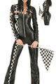 Long Sleeve Zip-up Racer Girl Catsuit