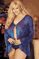 Silk Burnout Robe with G-String