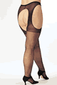 Sheer Stretch Nylon Suspender Pantyhose