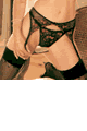 Heart Embroidery Garter Belt