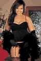 Stretch Velvet Bustier with G-String