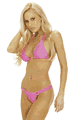 Rhinestone Buckle Thong Bikini