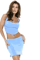 Micro Skirt with Cowl Neck Halter Top