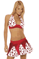 Faux Fur Velvet Skirt and Halter