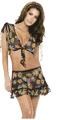 Mesh Ruffle Skirt and Tie Top