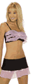 Ruffle Top and Skirt with String Side Thong