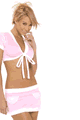 Pocket Skirt Wrap Top and Thong