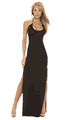 Drawstring Neckline Gown
