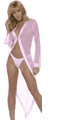Mesh Robe and Tie Side Thong
