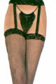 Fishnet Thigh Hi with Lace Garter Belt