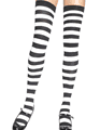 Opaque Wide Stripe Thigh High